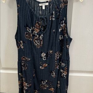 Maurices Navy Floral Tank Top